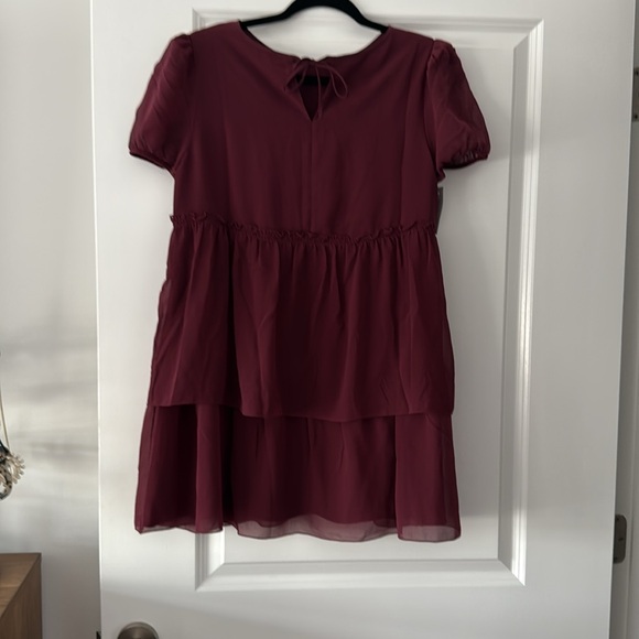 Sunday Best Red Tiered Babydoll Dress - Picture 5 of 7